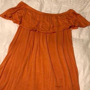 NWT Off the shoulder orange dress